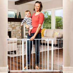 Detská zábrana nastaviteľná 76-106 cm SPRINGOS BabyLock biela