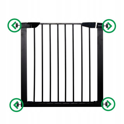 Detská zábrana nastaviteľná 75-103 cm SPRINGOS BabyLock čierna