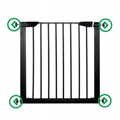 Detská zábrana nastaviteľná 75-117 cm SPRINGOS BabyLock čierna