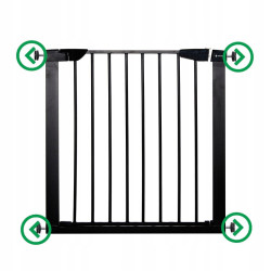 Detská zábrana nastaviteľná 75-138 cm SPRINGOS BabyLock čierna