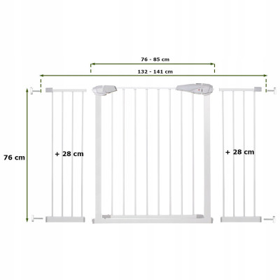 Nadstavec 28 cm pre zábranu SPRINGOS BabyLock čierny