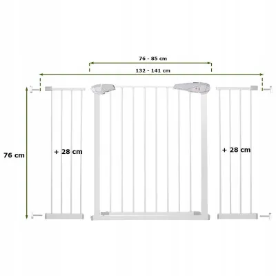 Nadstavec 28 cm pre zábranu SPRINGOS BabyLock čierny