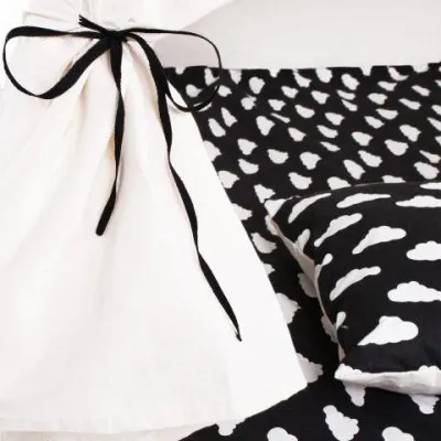 Teepee stan pre deti SPRINGOS Čierny s oblakmi