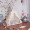 Teepee stan pre deti SPRINGOS Šedý Zigzag