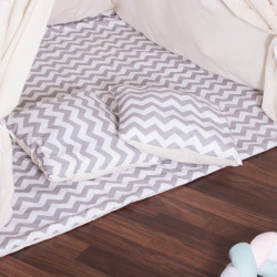 Teepee stan pre deti SPRINGOS Šedý Zigzag