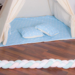 Teepee stan pre deti SPRINGOS Svetlo modrý s hviezdami