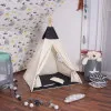 Teepee stan pre deti SPRINGOS Čierny Wigwam