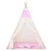 Teepee stan pre deti SPRINGOS Ružový s hviezdami
