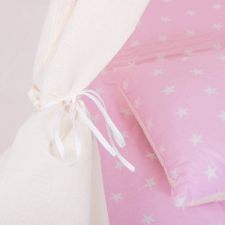 Teepee stan pre deti SPRINGOS Ružový s hviezdami