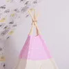 Teepee stan pre deti SPRINGOS Ružový s hviezdami