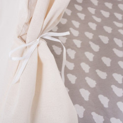 Teepee stan pre deti SPRINGOS Šedý s oblakmi