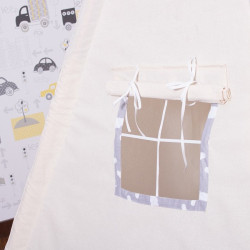 Teepee stan pre deti SPRINGOS Šedý s oblakmi