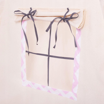 Teepee stan pre deti SPRINGOS Ružový Zigzag