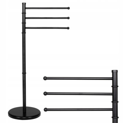 Držiak na uteráky SPRINGOS BELA 3 čierny