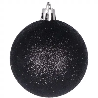 Vianočné banky čierne mix - 2,5/4 cm, sada 25ks