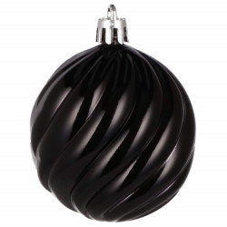 Vianočné banky čierne mix - 6cm, sada 20ks