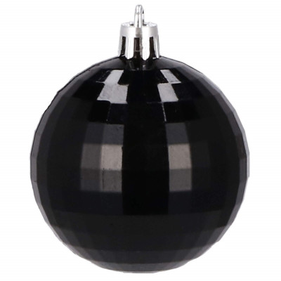 Vianočné banky čierne mix - 6cm, sada 20ks