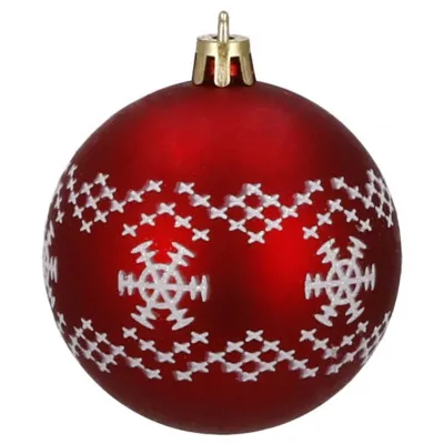 Vianočné banky červeno-biele mix - 7cm, súprava 30ks