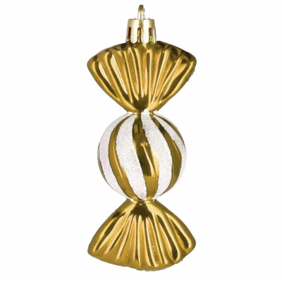 Vianočné ozdoby Farebné cukríky - 6 cm, súprava 5ks