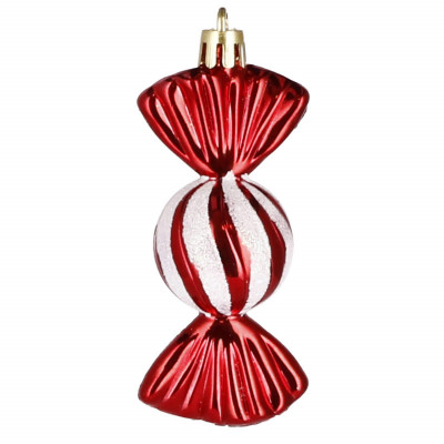 Vianočné ozdoby Farebné cukríky - 6 cm, súprava 5ks