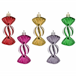 Vianočné ozdoby Farebné cukríky - 6 cm, súprava 5ks