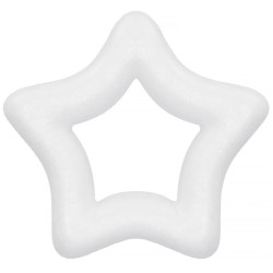 Polystyrénová hviezda - 10 cm, biela SPRINGOS
