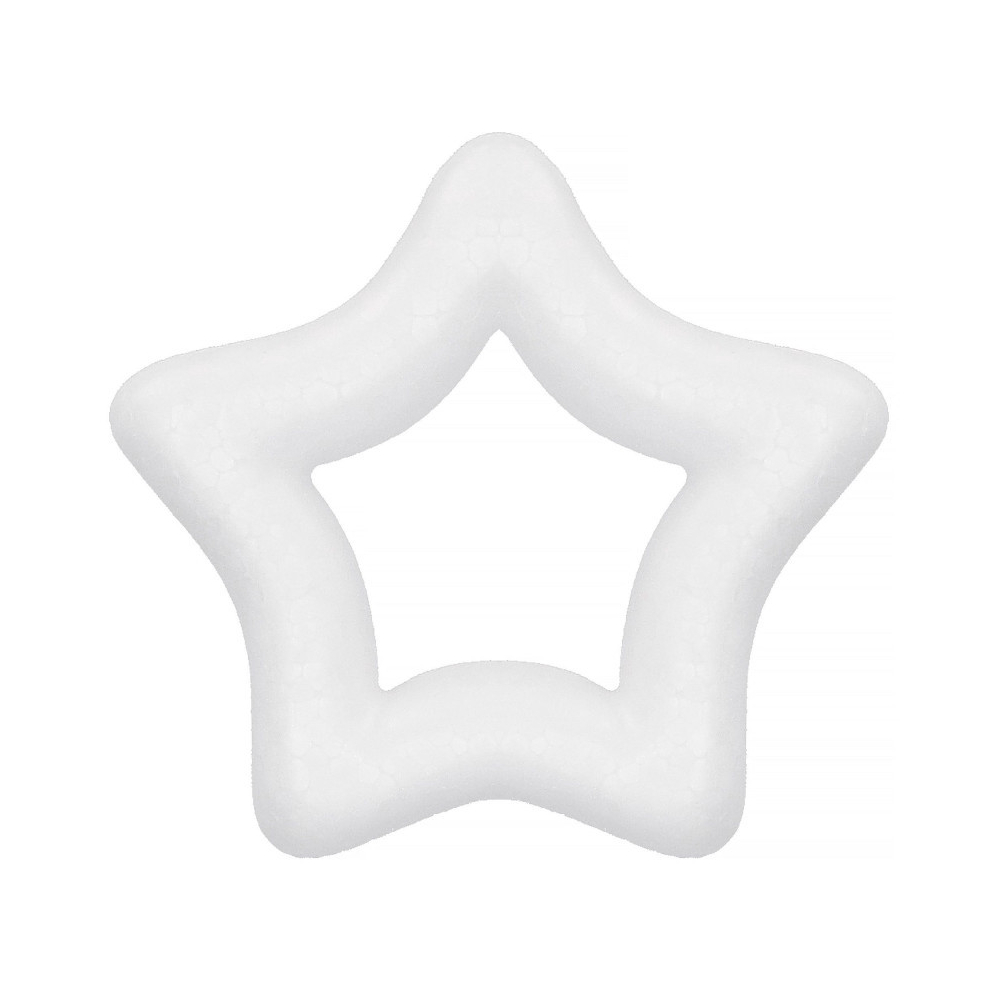 Polystyrénová hviezda - 10 cm, biela SPRINGOS