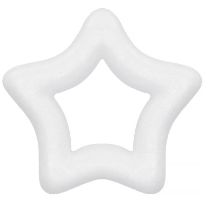 Polystyrénová hviezda - 10 cm, biela SPRINGOS