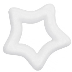 Polystyrénová hviezda - 10 cm, biela SPRINGOS