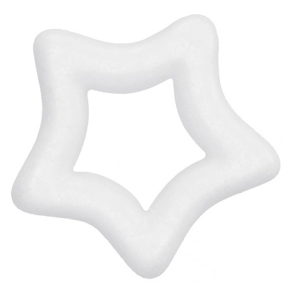 Polystyrénová hviezda - 10 cm, biela SPRINGOS