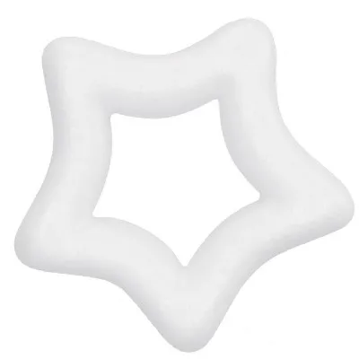 Polystyrénová hviezda - 10 cm, biela SPRINGOS