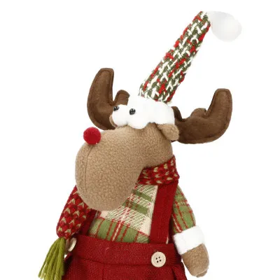 Vianočný sob 45 cm, červeno-hnedý