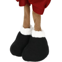 Vianočný sob 45 cm, červeno-hnedý