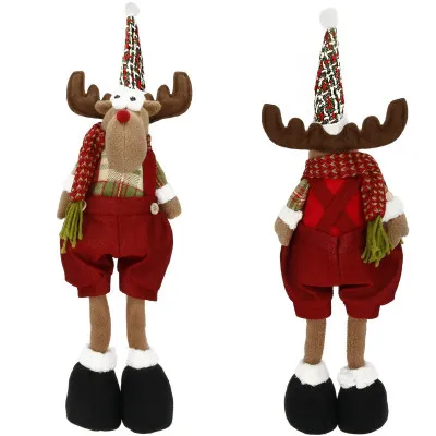 Vianočný sob 45 cm, červeno-hnedý