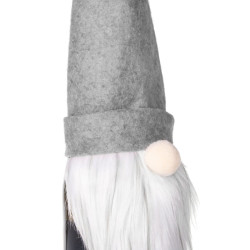 Vianočný oblečok na fľašu Gnom so šedou čiapkou