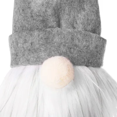 Vianočný oblečok na fľašu Gnom so šedou čiapkou