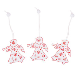 Vianočné ozdoby - Anjeli s trúbkou, súprava 3ks