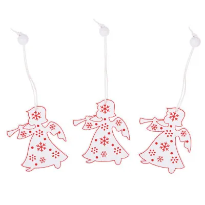 Vianočné ozdoby - Anjeli s trúbkou, súprava 3ks