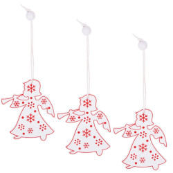 Vianočné ozdoby - Anjeli s trúbkou, súprava 3ks