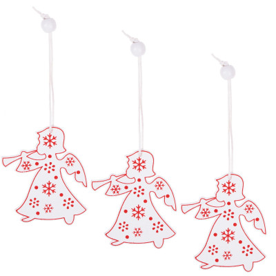 Vianočné ozdoby - Anjeli s trúbkou, súprava 3ks