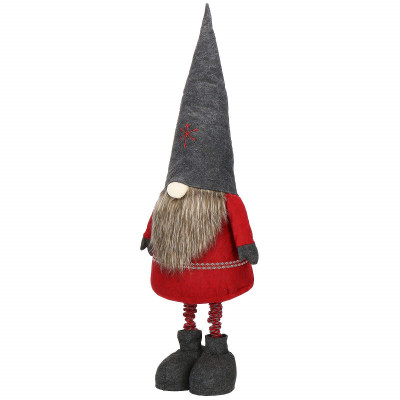 Škriatok GNOM s tmavo šedou čiapkou, nastaviteľný 95-160 cm