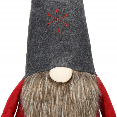 Škriatok GNOM s tmavo šedou čiapkou, nastaviteľný 95-160 cm