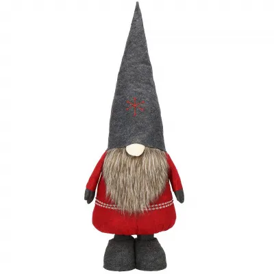 Škriatok GNOM s tmavo šedou čiapkou, nastaviteľný 95-160 cm