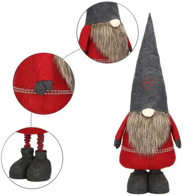 Škriatok GNOM s tmavo šedou čiapkou, nastaviteľný 95-160 cm