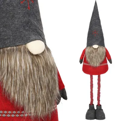 Škriatok GNOM s tmavo šedou čiapkou, nastaviteľný 95-160 cm