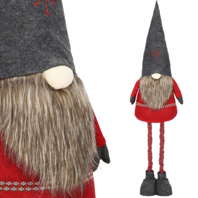 Škriatok GNOM s tmavo šedou čiapkou, nastaviteľný 95-160 cm