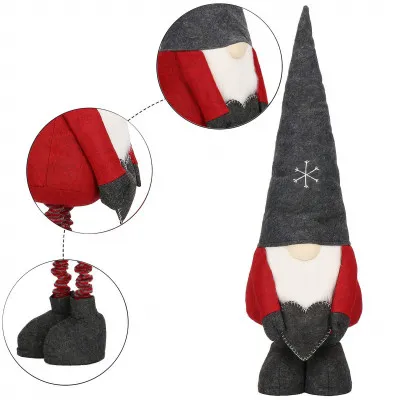 Škriatok GNOM so srdcom v dlaniach, nastaviteľný 80-125 cm