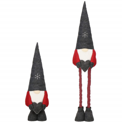 Škriatok GNOM so srdcom v dlaniach, nastaviteľný 80-125 cm