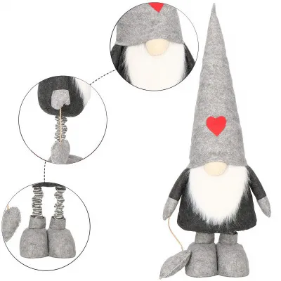 Škriatok GNOM so šedou čiapkou, nastaviteľný 82-130 cm