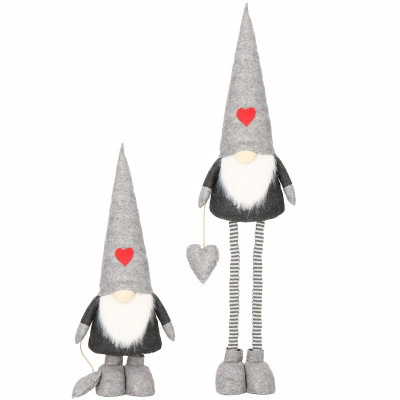 Škriatok GNOM so šedou čiapkou, nastaviteľný 82-130 cm